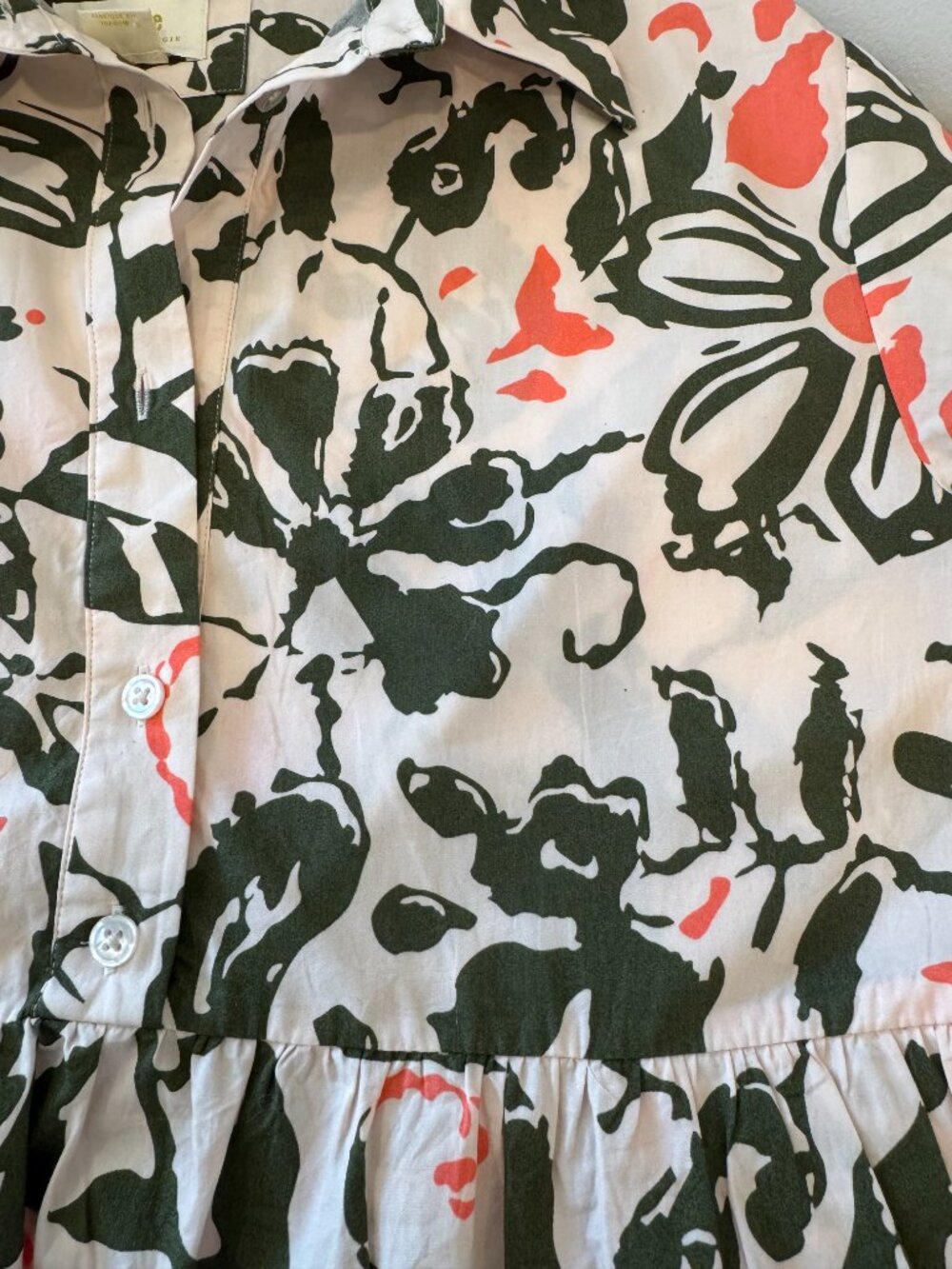 The Bettina Tiered Mini Shirt Dress by Maeve Size S - Picture 9 of 10